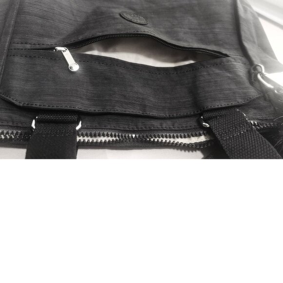 brand new vintage Kipling REVIR tote multi-use crossbody bag linen black - Picture 13 of 13